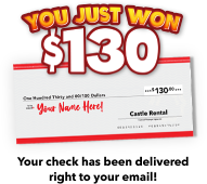 You just won $130. Your check has been delivered right to your email!